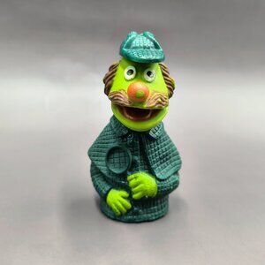 Rare Vintage 70s Questor Sesame Street Detective Sherlock Hemlock Finger Puppet